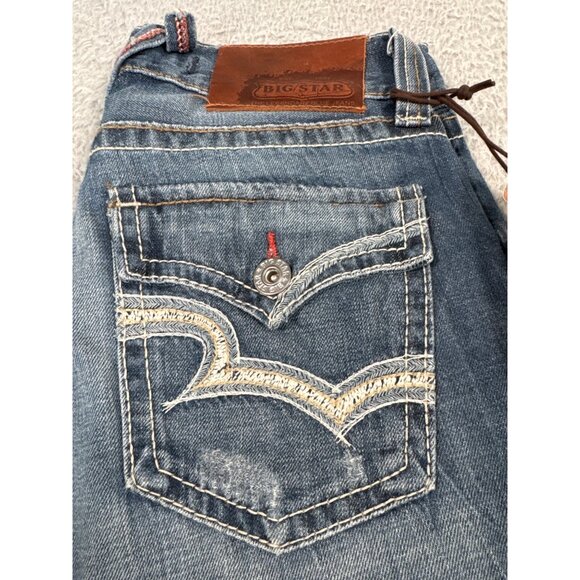 Big Star Mens 30R Denim Jeans Medium Wash Y2K 90s Office Casual Travel Comfort - Picture 10 of 12